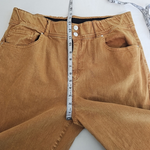 NWOT T.E By Tracy Evans Wide Leg Caramel Denim Jeans - Picture 7 of 11